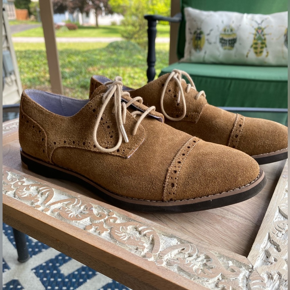 Johnston & Murphy Brown Suede Oxfords loafers 7